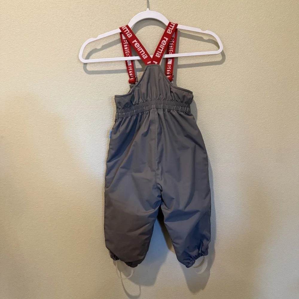 Reima Tec Kids Snow Bib Size 86 US 18-24 Mos Adjustable Sledding Winter Skiing